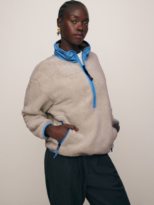 Patagonia W's Synchilla Marsupial - Oatmeal Heather/blue Bird